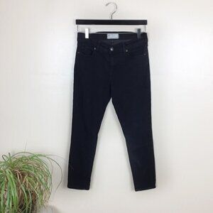 [Free People] Mid Rise Black Skinny Jeans